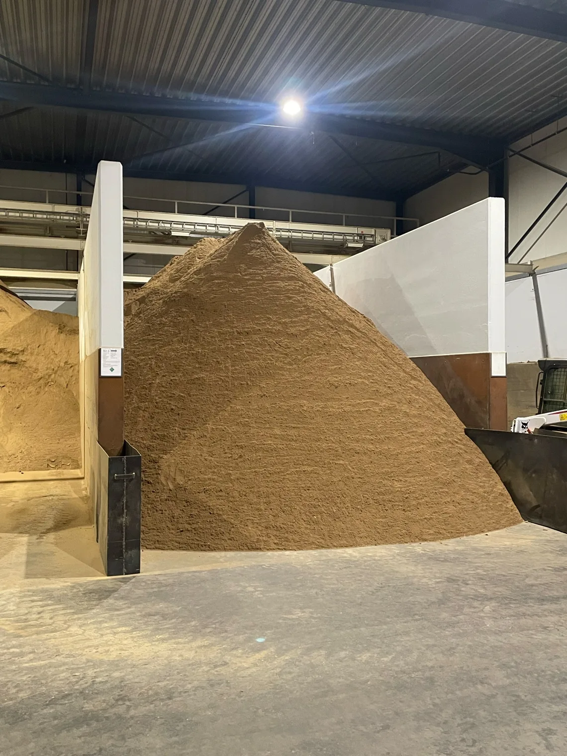 Opslag van ingrediënten in het warehouse