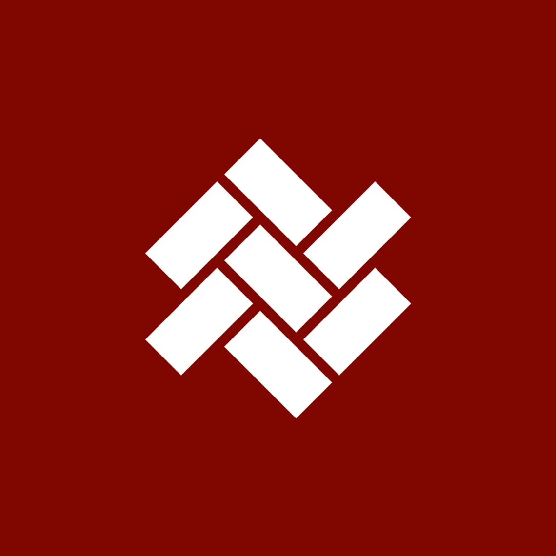 Logo-icoon van SlimBestraten, geïnspireerd op een visgraatverband